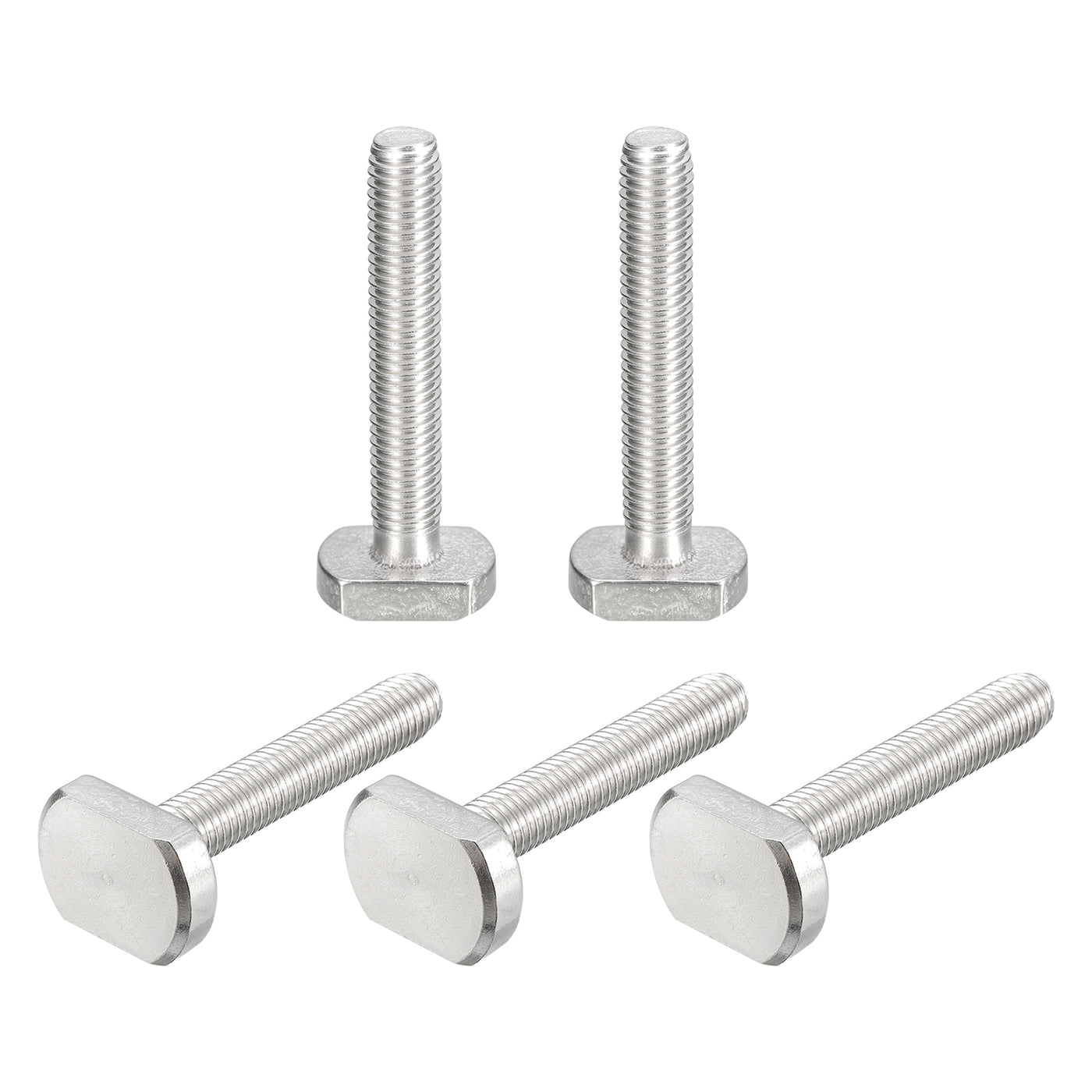 uxcell Uxcell T-Slot Bolts, 5pcs M10x60mm Drop-in Stud Sliding Bolts 304 Stainless Steel