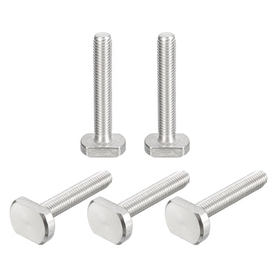 Harfington Uxcell T-Slot Bolts, 5pcs M10x60mm Drop-in Stud Sliding Bolts 304 Stainless Steel