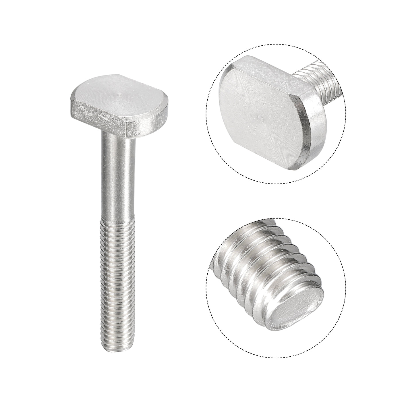 uxcell Uxcell T-Slot Bolts, 1pcs M10x70mm Drop-in Stud Sliding Bolts 304 Stainless Steel