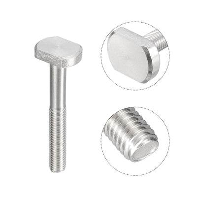 Harfington Uxcell T-Slot Bolts, 1pcs M10x70mm Drop-in Stud Sliding Bolts 304 Stainless Steel