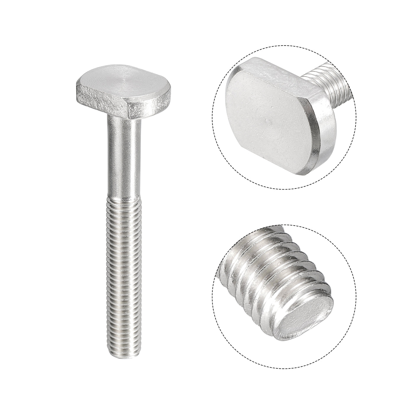 uxcell Uxcell T-Slot Bolts, 1pcs M10x80mm Drop-in Stud Sliding Bolts 304 Stainless Steel