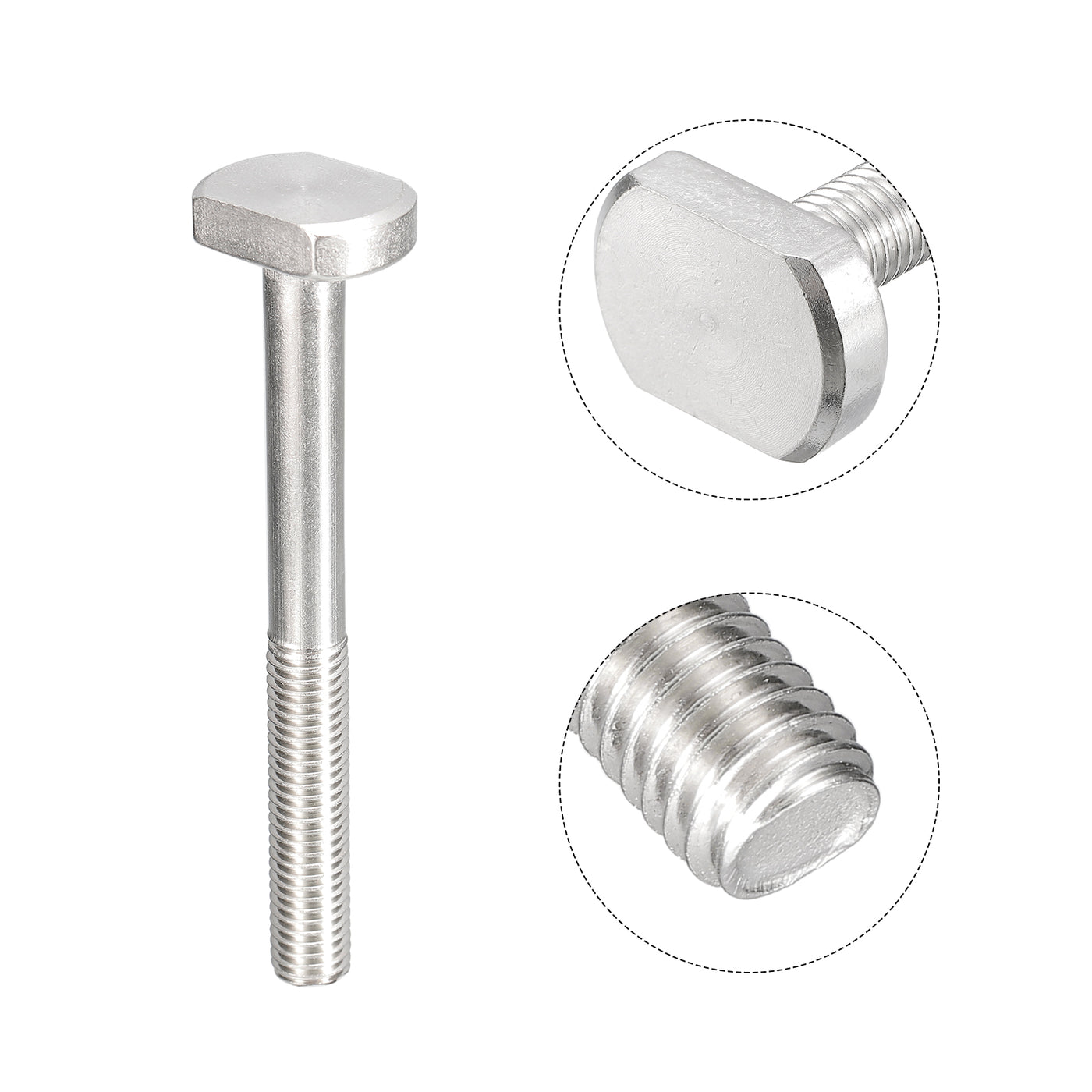 uxcell Uxcell T-Slot Bolts, 1pcs M10x90mm Drop-in Stud Sliding Bolts 304 Stainless Steel