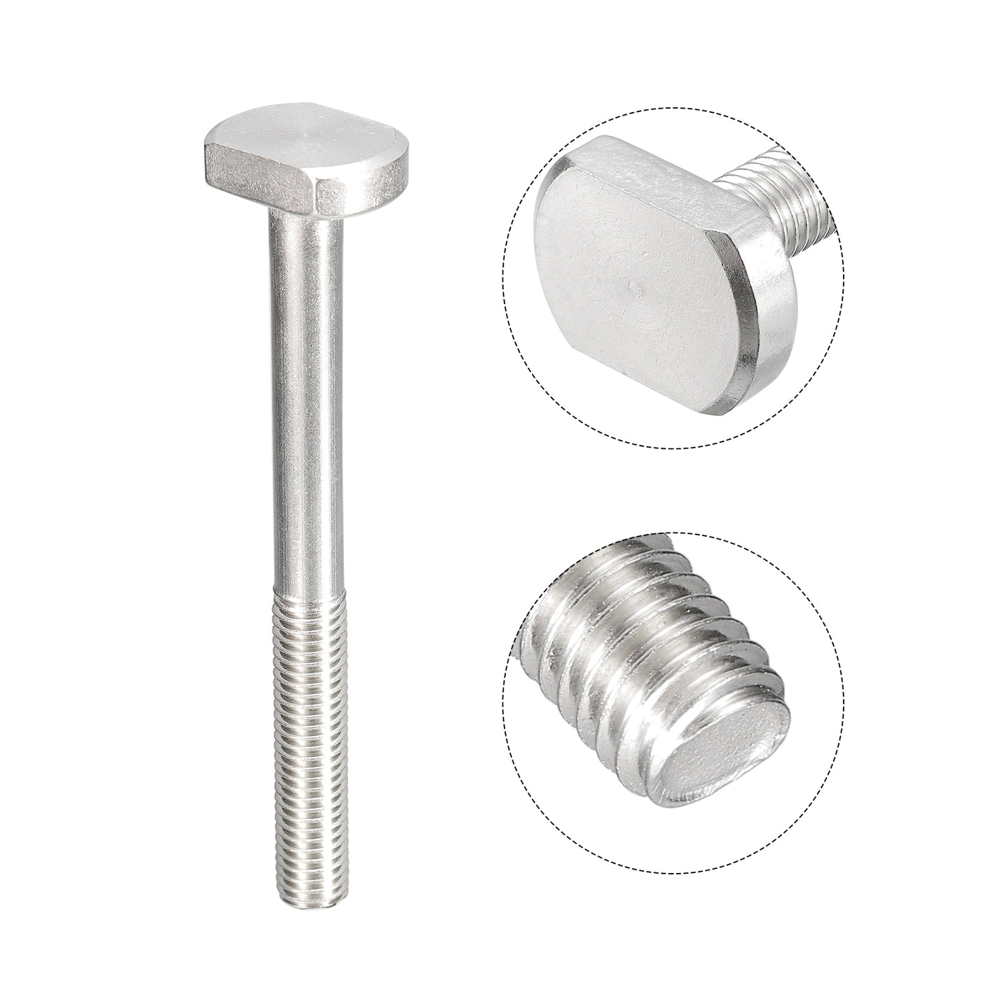 uxcell Uxcell T-Slot Bolts, 1pcs M10x100mm Drop-in Stud Sliding Bolts 304 Stainless Steel