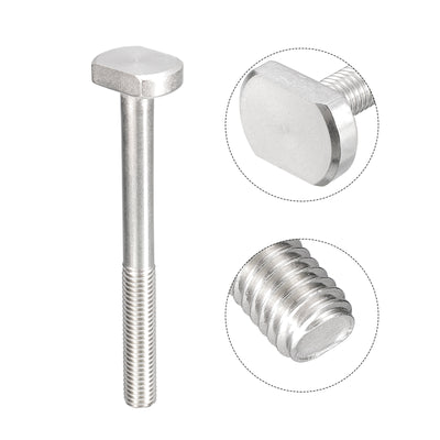 Harfington Uxcell T-Slot Bolts, 1pcs M10x100mm Drop-in Stud Sliding Bolts 304 Stainless Steel