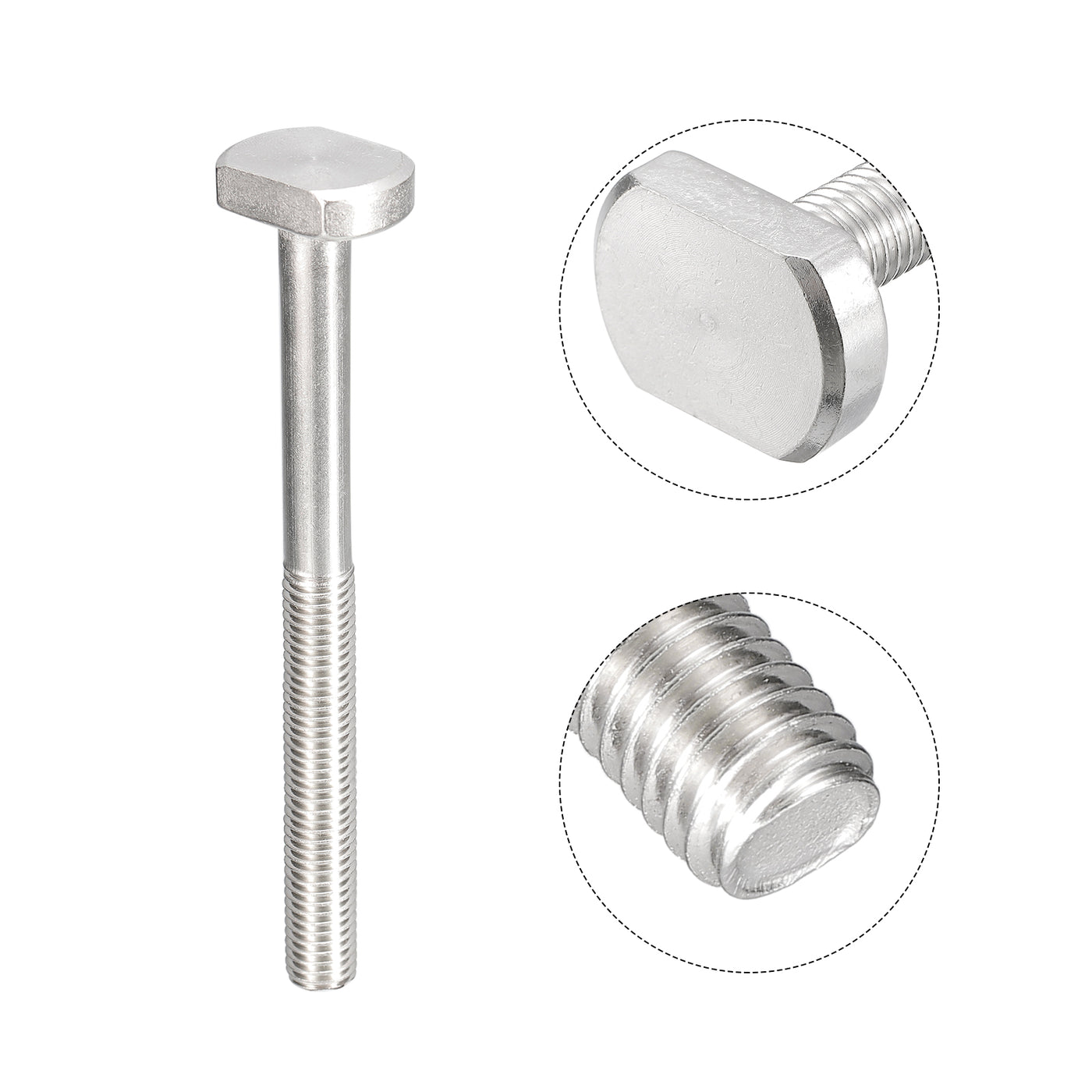 uxcell Uxcell T-Slot Bolts, 2pcs M10x120mm Drop-in Stud Sliding Bolts 304 Stainless Steel