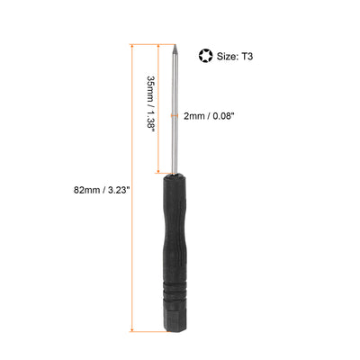 Harfington Uxcell T3 Mini Torx Screwdriver for Watch Eyeglasses Electronics Repair, 10 Pcs