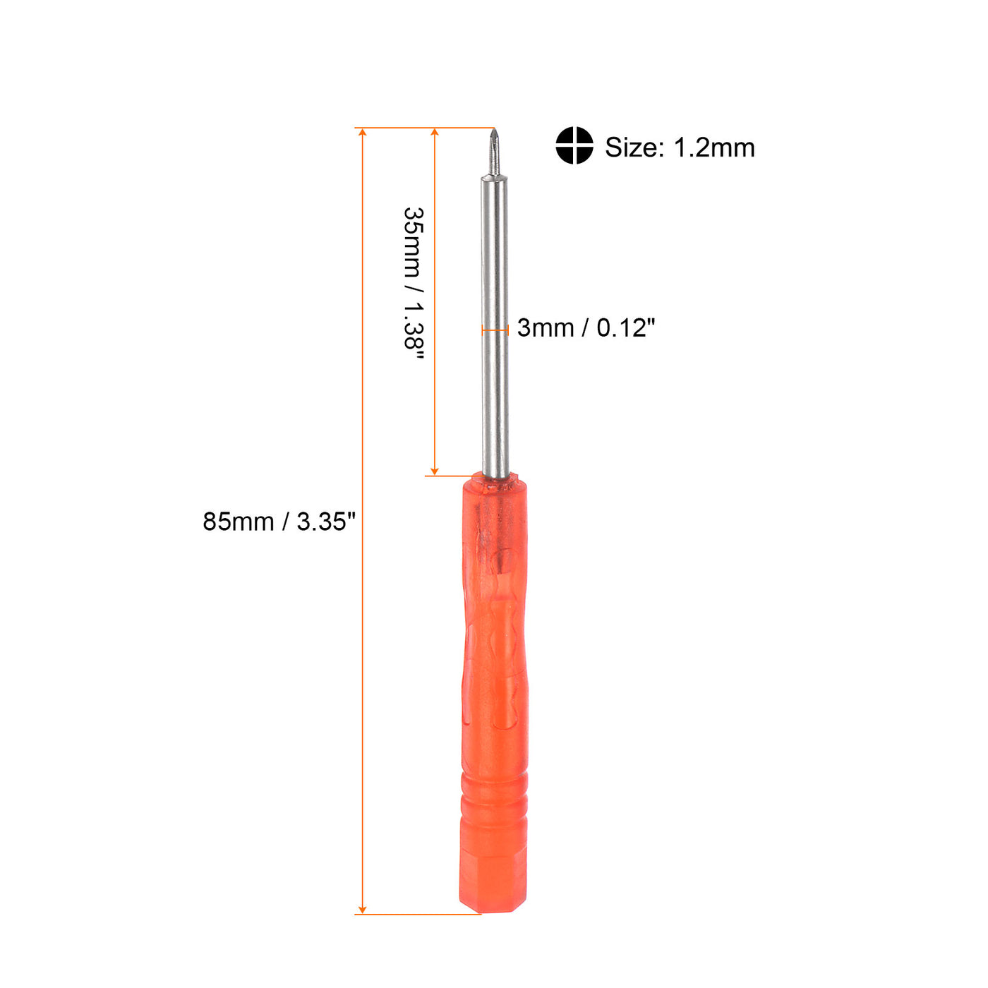 uxcell Uxcell 5pcs 1.2mm Mini Phillips Screwdriver for Watch Electronics Repair (Red)