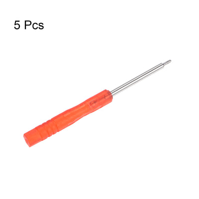 Harfington Uxcell 5pcs 1.5mm Mini Phillips Screwdriver for Watch Electronics Repair (Red)