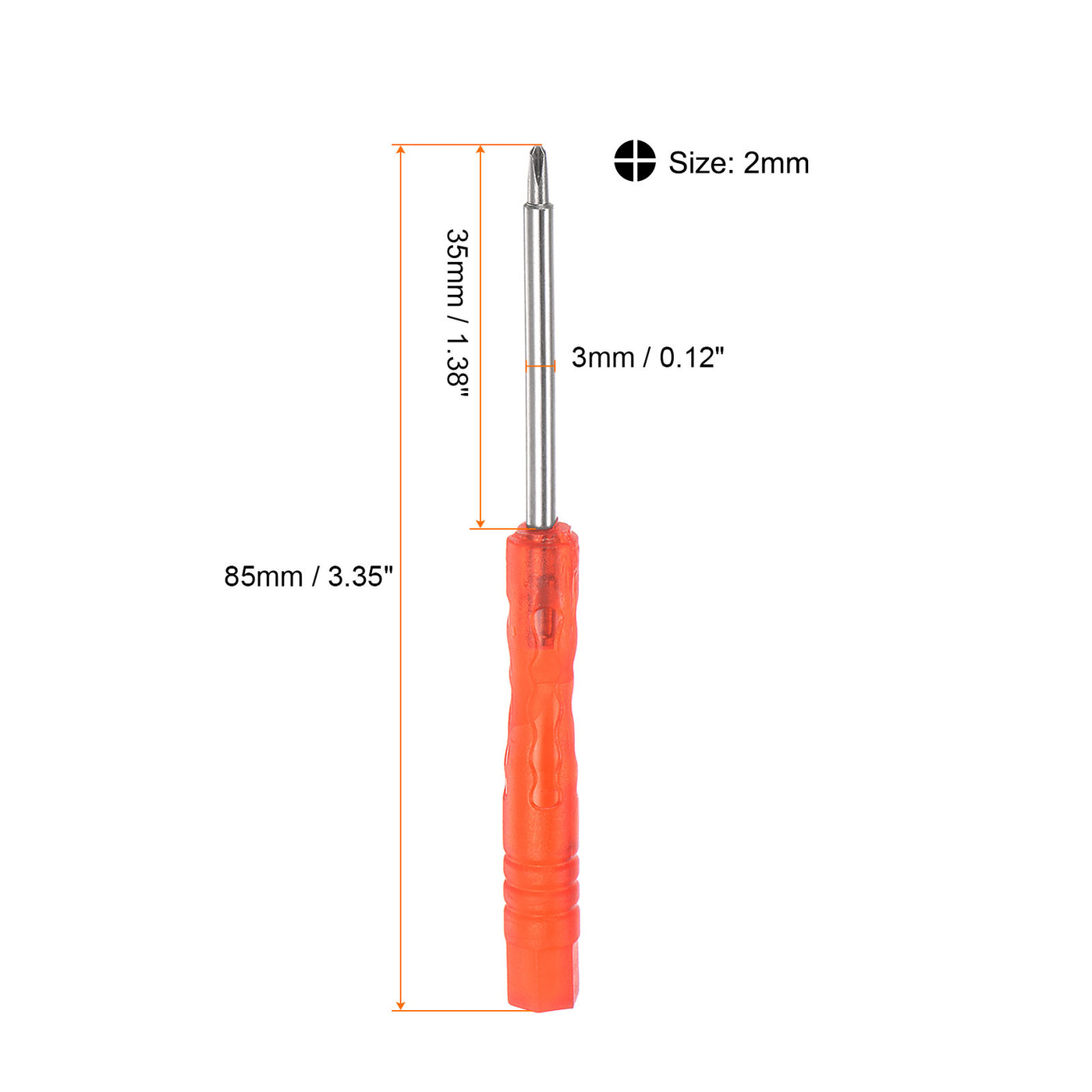 uxcell Uxcell 5pcs 2mm Mini Phillips Screwdriver for Watch Electronics Repair (Red)