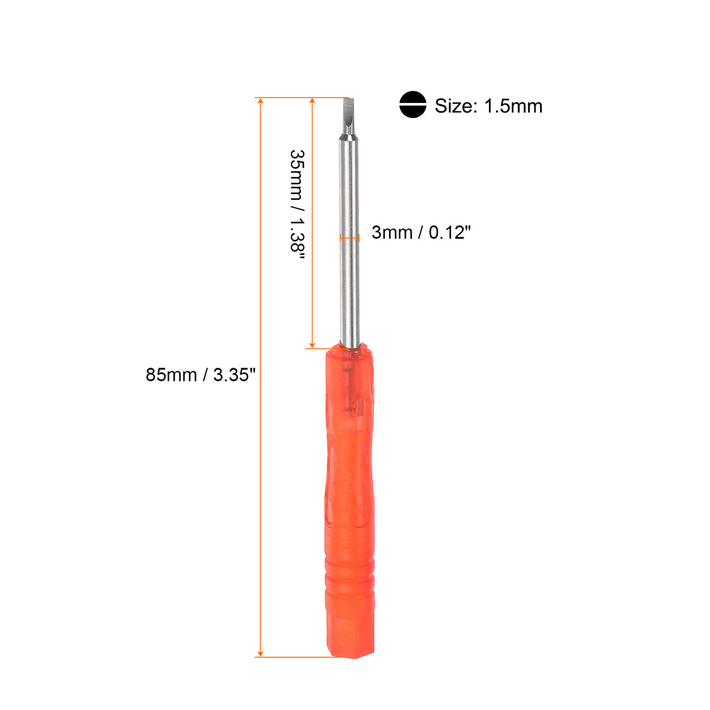 uxcell Uxcell 5pcs 1.5mm Mini Slotted Screwdriver for Watch Electronics Repair (Red)