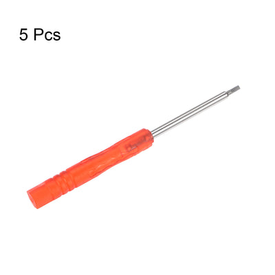 Harfington Uxcell 5pcs 1.5mm Mini Slotted Screwdriver for Watch Electronics Repair (Red)