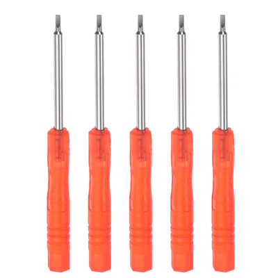 uxcell Uxcell 5pcs 1.5mm Mini Slotted Screwdriver for Watch Electronics Repair (Red)