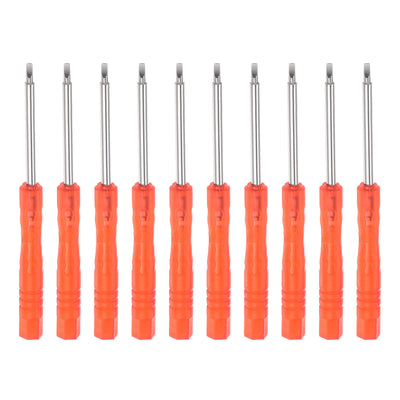 uxcell Uxcell 10pcs 2mm Mini Slotted Screwdriver for Watch Electronics Repair (Red)