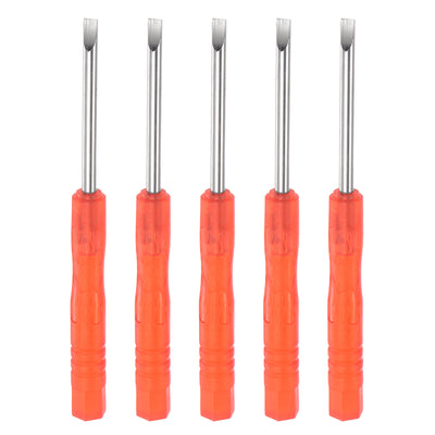 uxcell Uxcell 5pcs 3mm Mini Slotted Screwdriver for Watch Electronics Repair (Red)