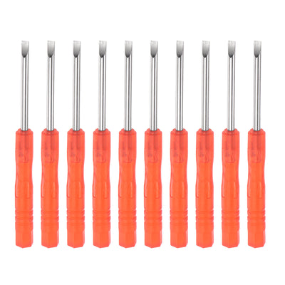 uxcell Uxcell 10pcs 3mm Mini Slotted Screwdriver for Watch Electronics Repair (Red)