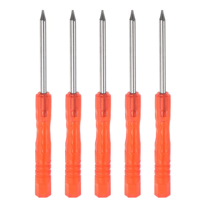 uxcell Uxcell 5pcs T3 Mini Torx Screwdriver for Watch Electronics Repair (Red)