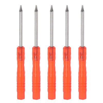 uxcell Uxcell 5pcs T5 Mini Torx Screwdriver for Watch Electronics Repair (Red)