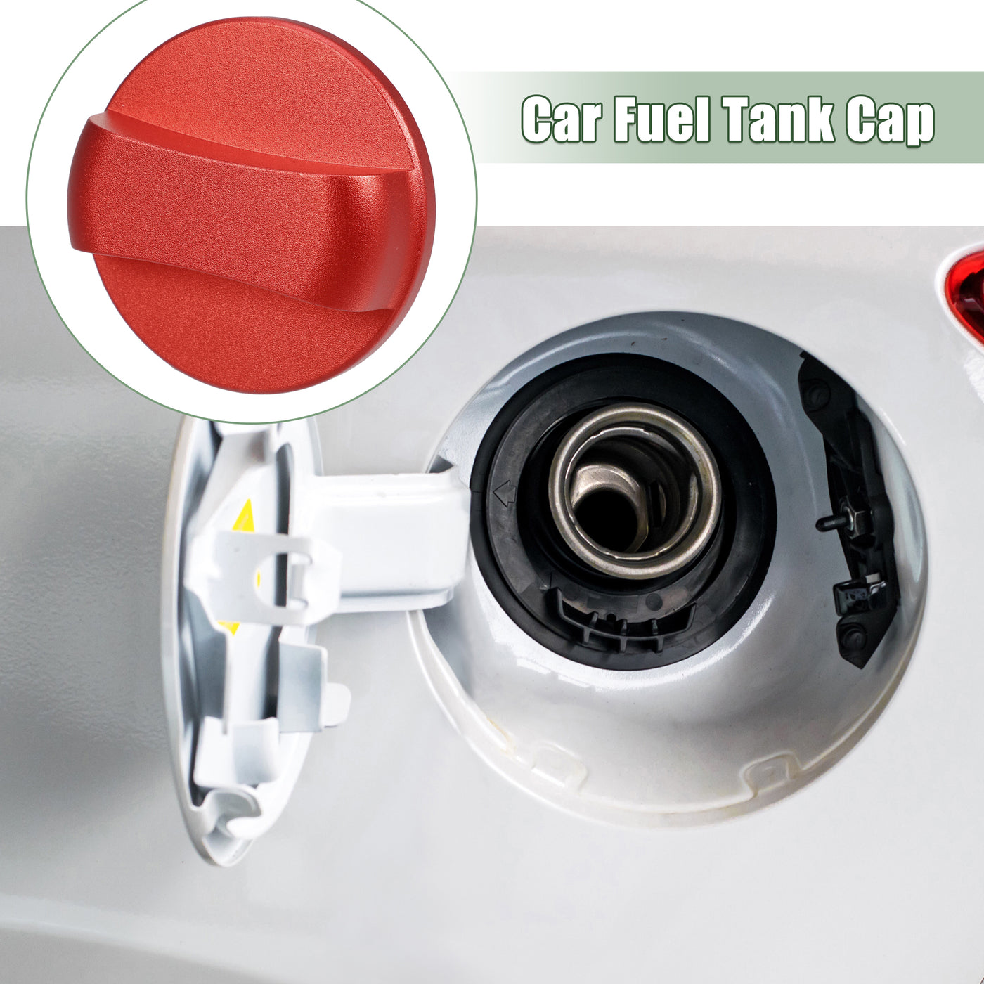 X AUTOHAUX Car Auto Fuel Tank Filler Cover Door Gas Tank Cap for Nissan Red Aluminum Alloy