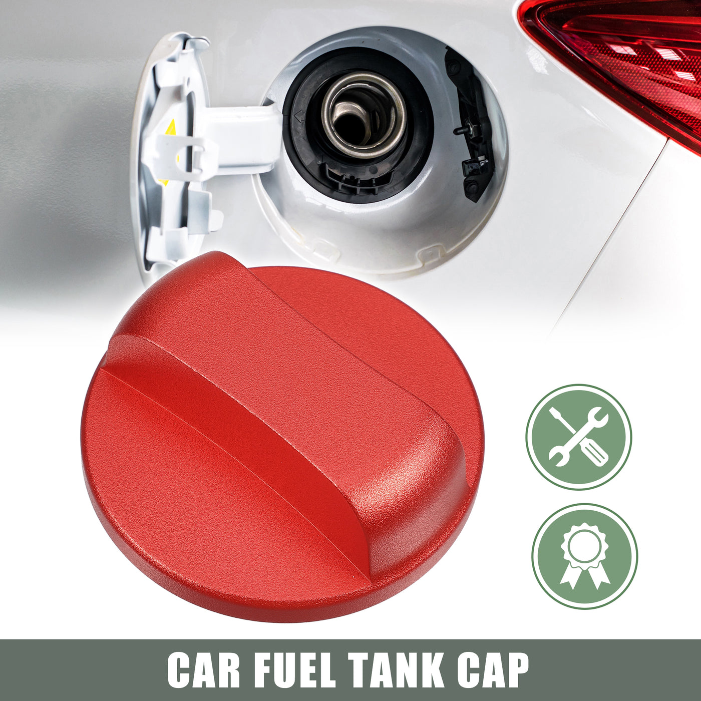 X AUTOHAUX Car Auto Fuel Tank Filler Cover Door Gas Tank Cap for Nissan Red Aluminum Alloy