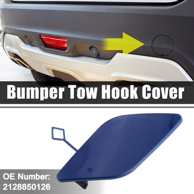 Harfington Front Right Bumper Tow Hook Cover Towing Eye Cap Fit for Mercedes Benz E-Class W212 2128850126 - Pack of 1 Blue