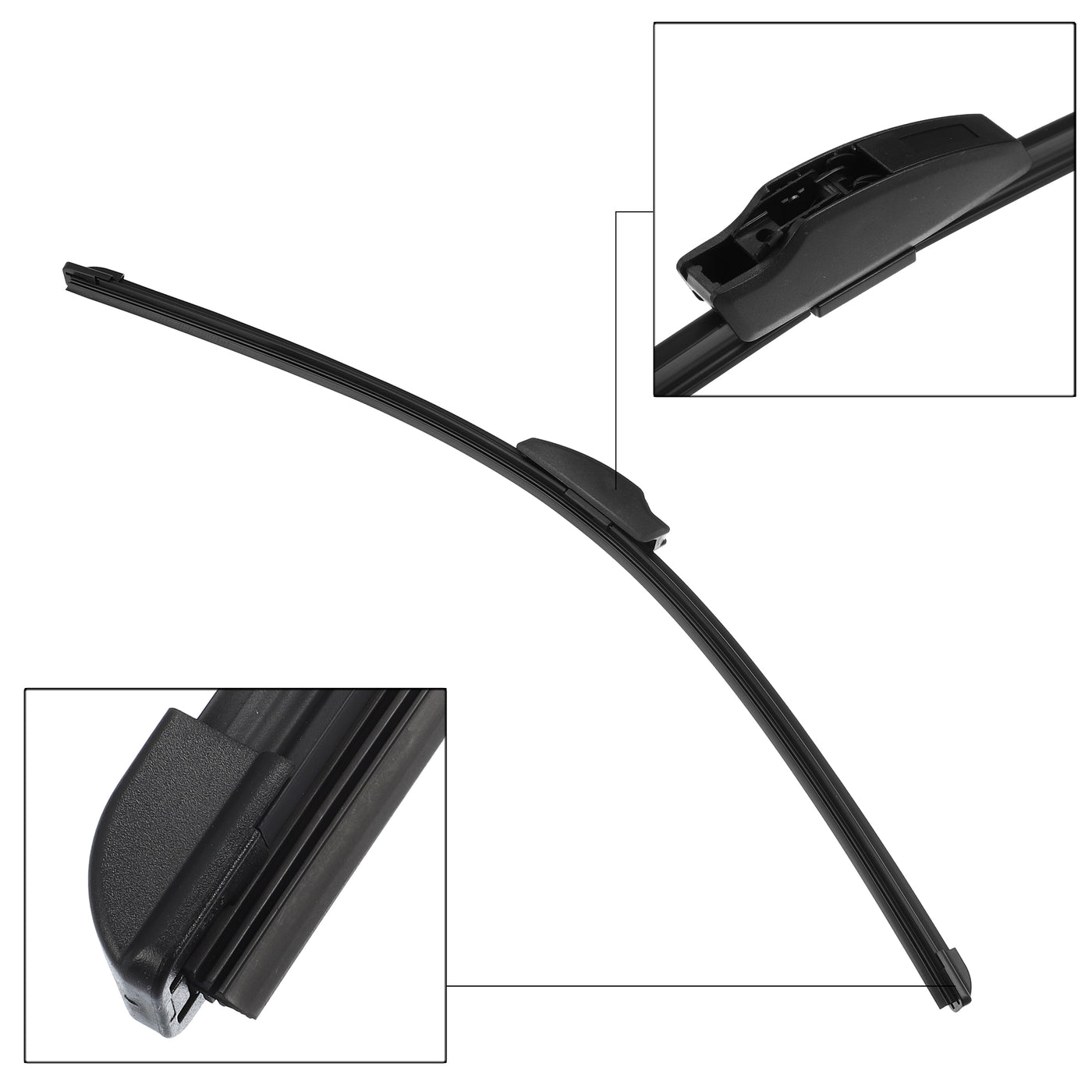 X AUTOHAUX 3 Pcs Front Rear Windscreen Wiper Blades Set for Mazda 2 DE 2007 2008 2009 2010 2011 2012 2013 2014