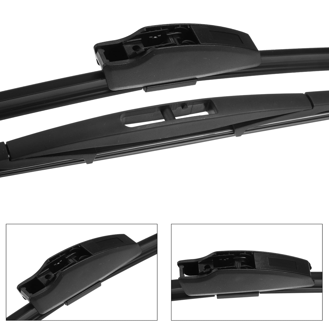 X AUTOHAUX 3 Pcs Front Rear Windscreen Wiper Blades Set for Mazda 2 DE 2007 2008 2009 2010 2011 2012 2013 2014