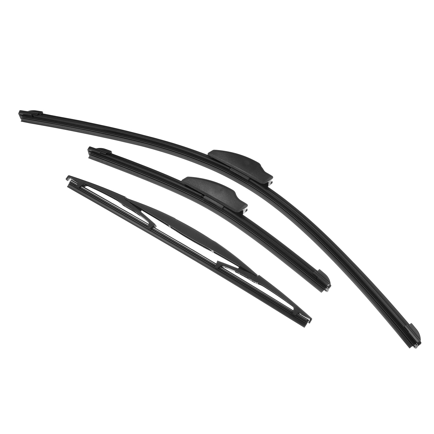 X AUTOHAUX 3 Pcs Front Rear Windscreen Wiper Blades Set for Mazda 2 DE 2007 2008 2009 2010 2011 2012 2013 2014