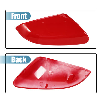 Harfington Mirror Corner Triangle Fender Cover Rearview Triangle Trim Panel Right Side for Honda Civic 2016-2021 76201-TBA-A11 Red