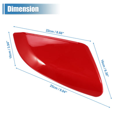 Harfington Mirror Corner Triangle Fender Cover Rearview Triangle Trim Panel Right Side for Honda Civic 2016-2021 76201-TBA-A11 Red