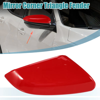 Harfington Mirror Corner Triangle Fender Cover Rearview Triangle Trim Panel Right Side for Honda Civic 2016-2021 76201-TBA-A11 Red