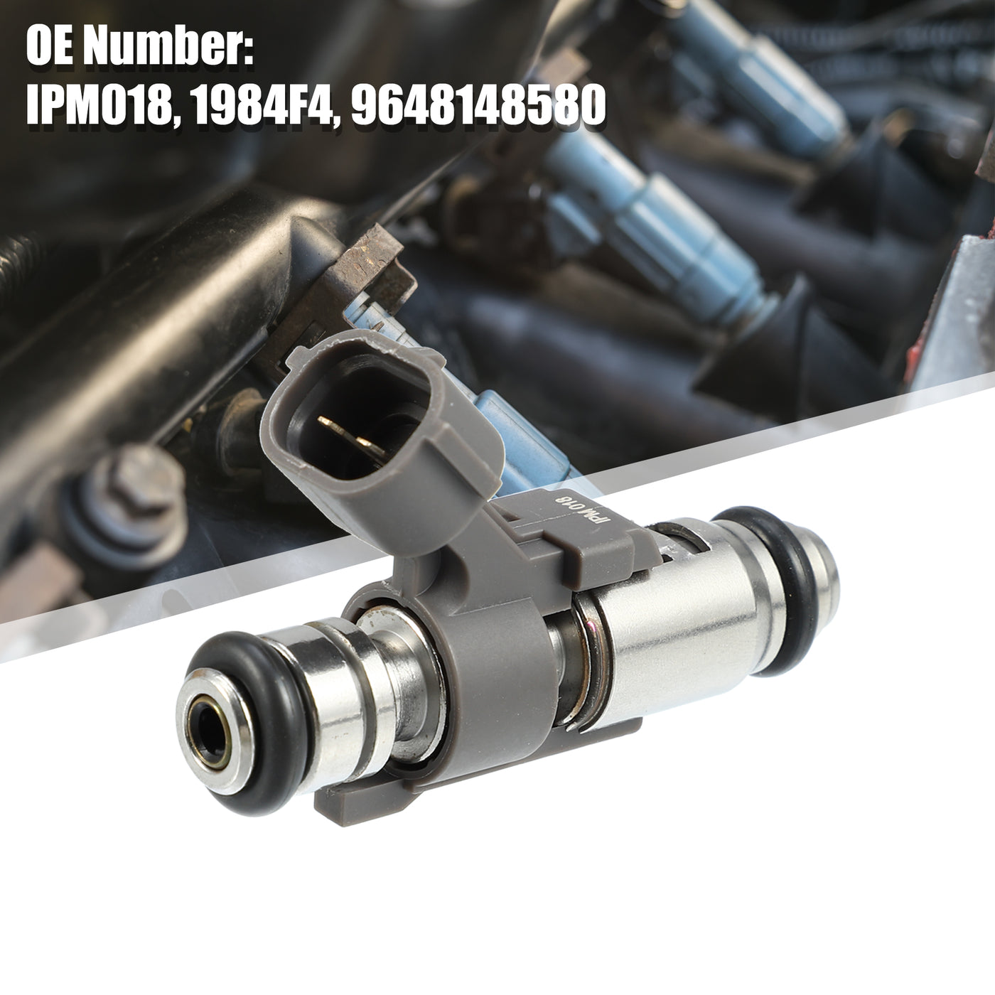 X AUTOHAUX 1 Pcs IPM012 9648148580 1984F4 Car Fuel Injector for PEUGEOT 206 307 1007 1.4L 1.5L 2000-2012