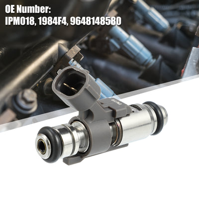 Harfington 1 Pcs IPM012 9648148580 1984F4 Car Fuel Injector for PEUGEOT 206 307 1007 1.4L 1.5L 2000-2012