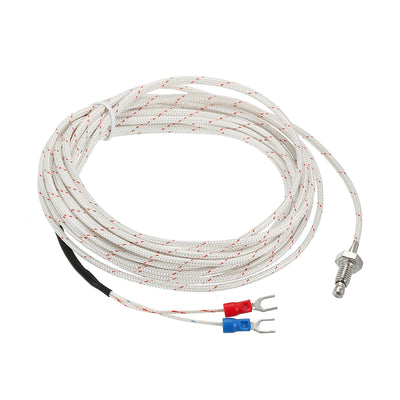 Harfington K Type Temperature Sensor M6 Screw Temperature Probes Thermocouple 16ft 0 to 800°C(32 to 1472°F)