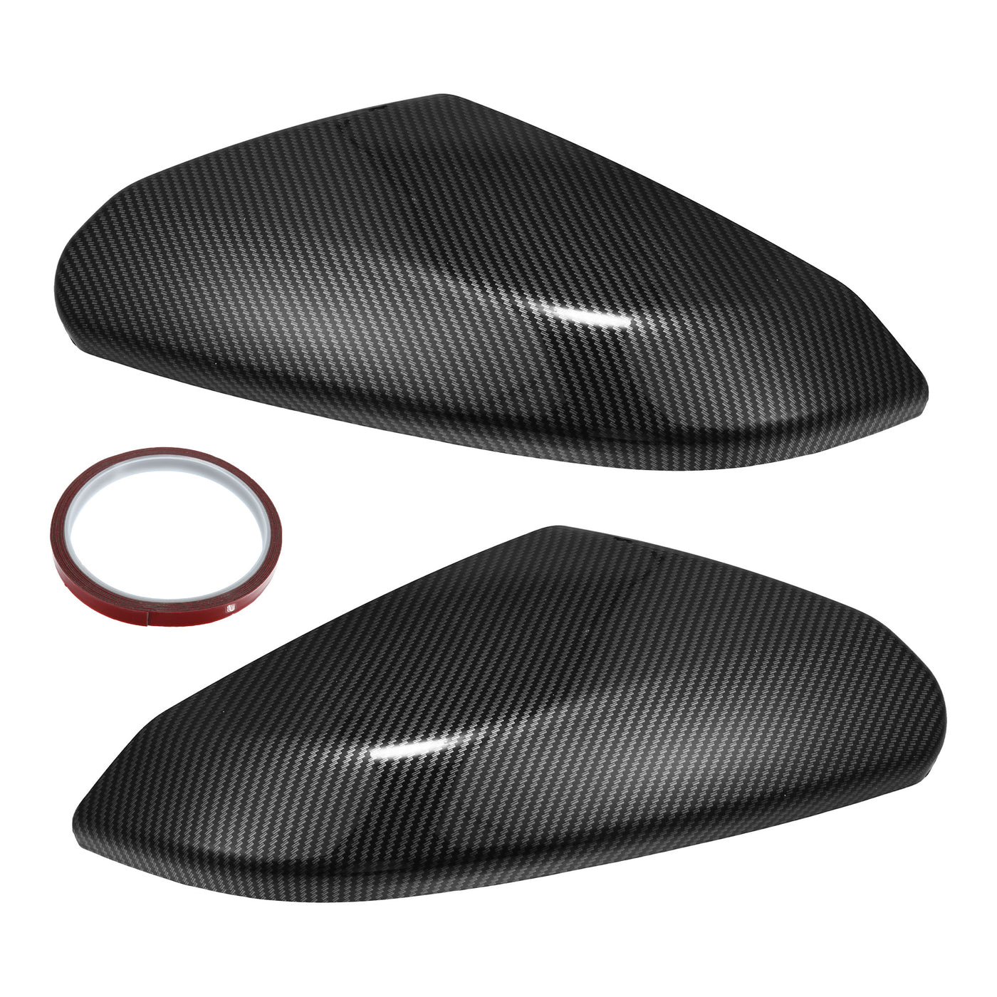 X AUTOHAUX 1 Pair ABS Carbon Fiber Pattern Black Car Door Side Rearview Mirror Cover Trim for Honda 10th Gen Civic 2016-2021 Exterior Accessories