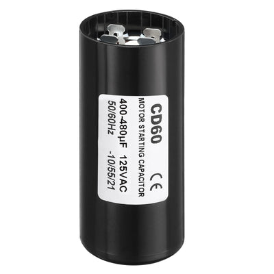 Harfington Motor Start Capacitor, 400-480uF/Mfd 125V 50/60Hz CD60 Run Capacitor Motor Starting Capacitor for Electric Motor Starts Running