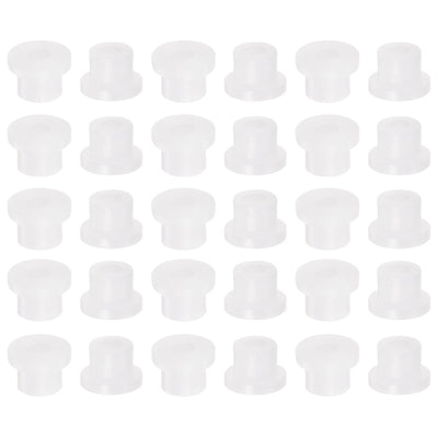 Harfington 30pcs Flanged Sleeve Bearings 2mmx4.4mmx4.1mm Nylon Bushings, White