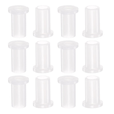 Harfington 12pcs Flanged Sleeve Bearings 5mmx7.2mmx13.5mm Nylon Bushings, White