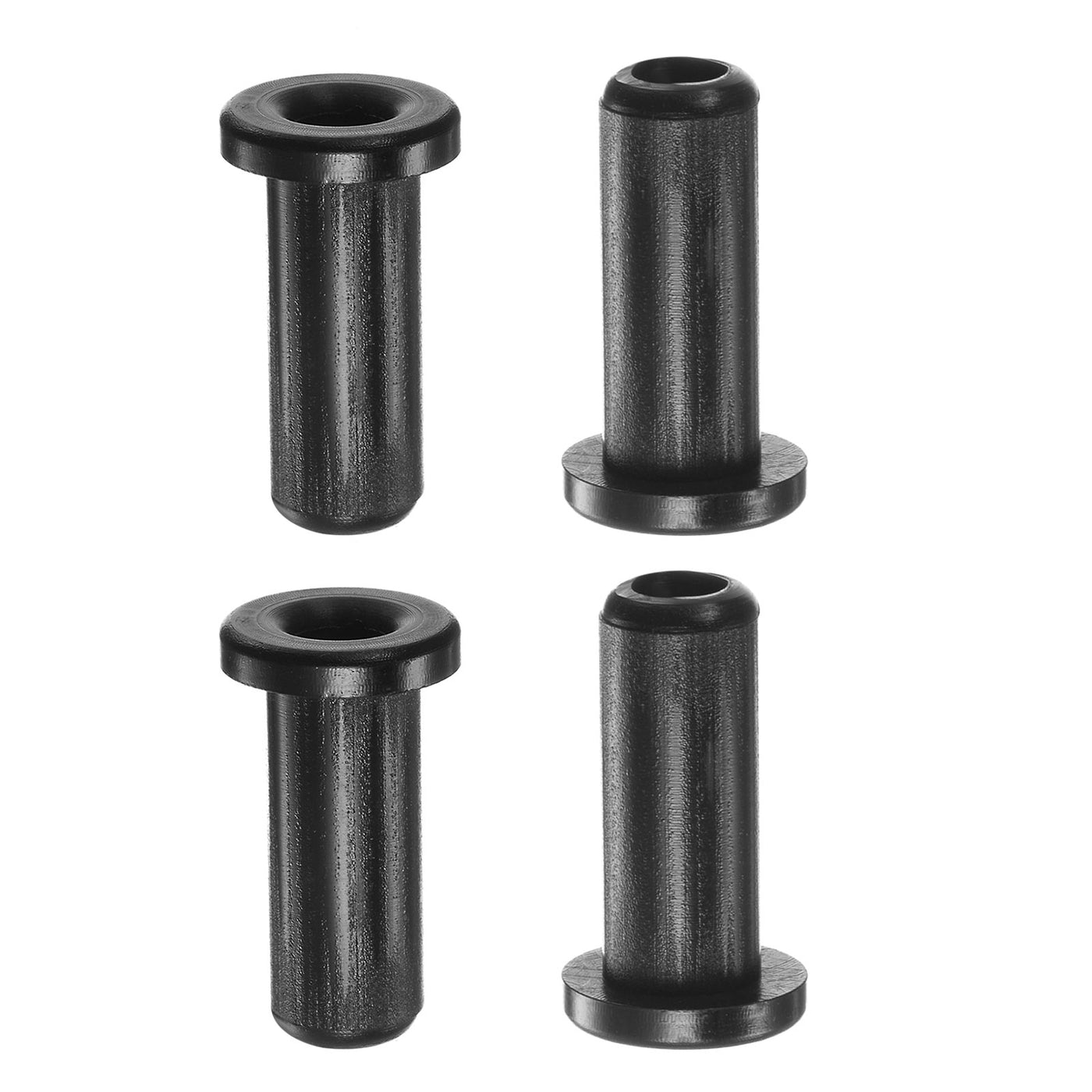 Harfington 4pcs Flanged Sleeve Bearings 6mmx10mmx28.5mm Nylon Bushings, Black