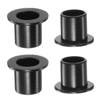 Harfington 4pcs Flanged Sleeve Bearings 8.2mmx10mmx11mm Nylon Bushings, Black