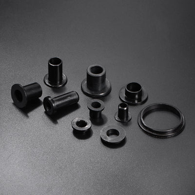 Harfington 4pcs Flanged Sleeve Bearings 10.1mmx13mmx20.5mm Nylon Bushings, Black