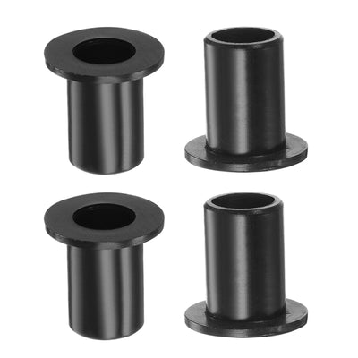 Harfington 4pcs Flanged Sleeve Bearings 10.1mmx13mmx20.5mm Nylon Bushings, Black