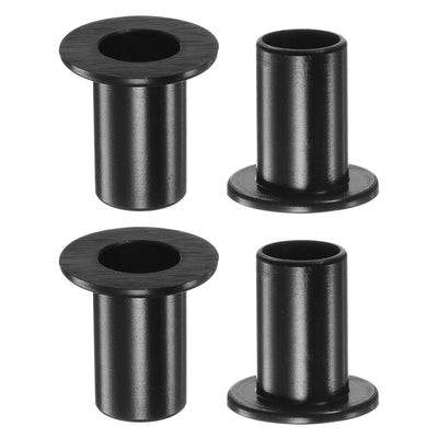 Harfington 4pcs Flanged Sleeve Bearings 10.1mmx12mmx20.5mm Nylon Bushings, Black