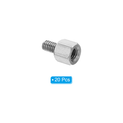 Harfington M2.5x4mm+4mm 20Pack Stecker-Buchse Sechskant Abstandshalter Edelstahl PCB Abstandshalter Schrauben für Hauptplatinen Computer Gehäuse Leiterplatten Elektronik