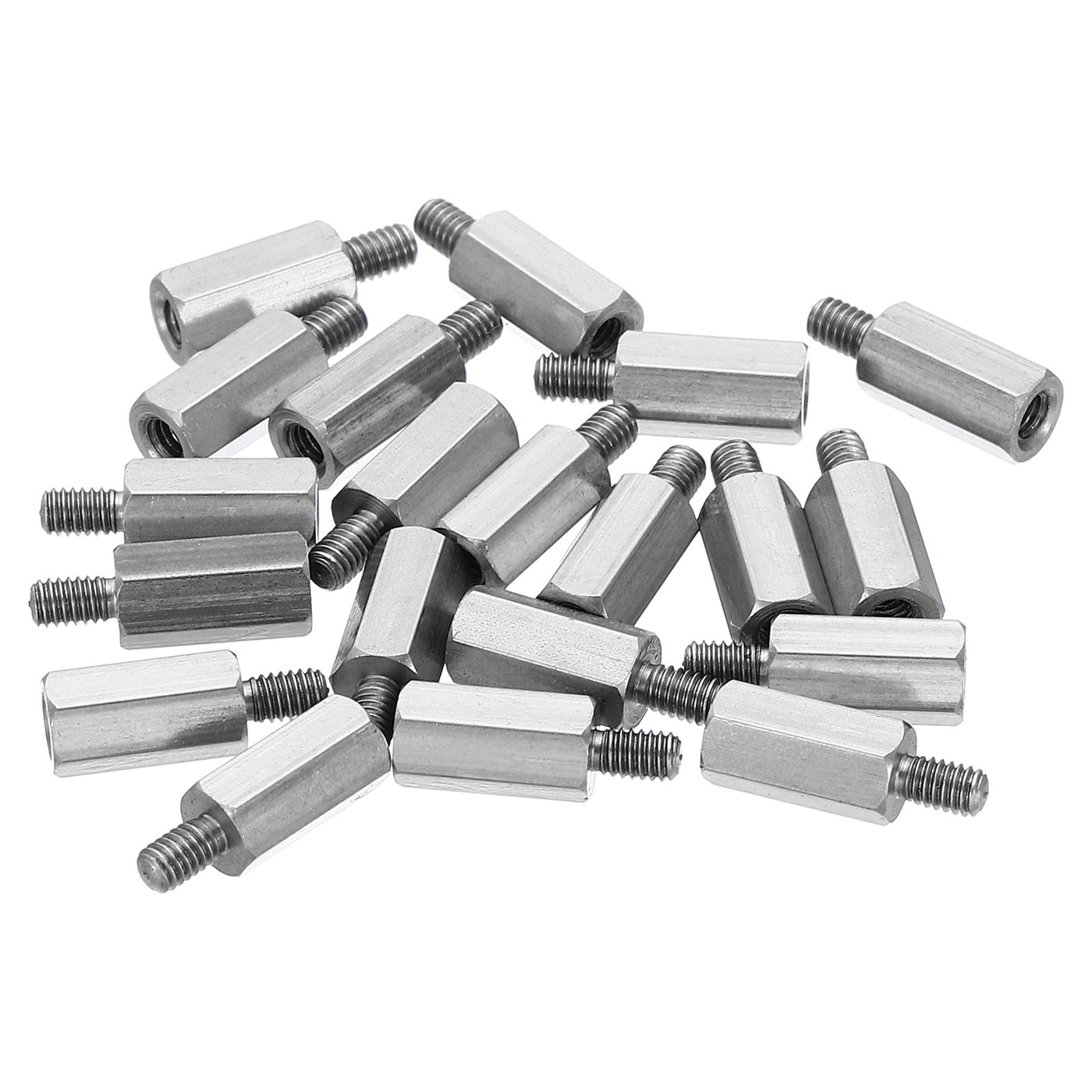 Harfington M2.5x9mm+4mm 20Pack Stecker-Buchse Sechskant Abstandshalter Edelstahl PCB Abstandshalter Schrauben für Hauptplatinen Computer Gehäuse Leiterplatten Elektronik