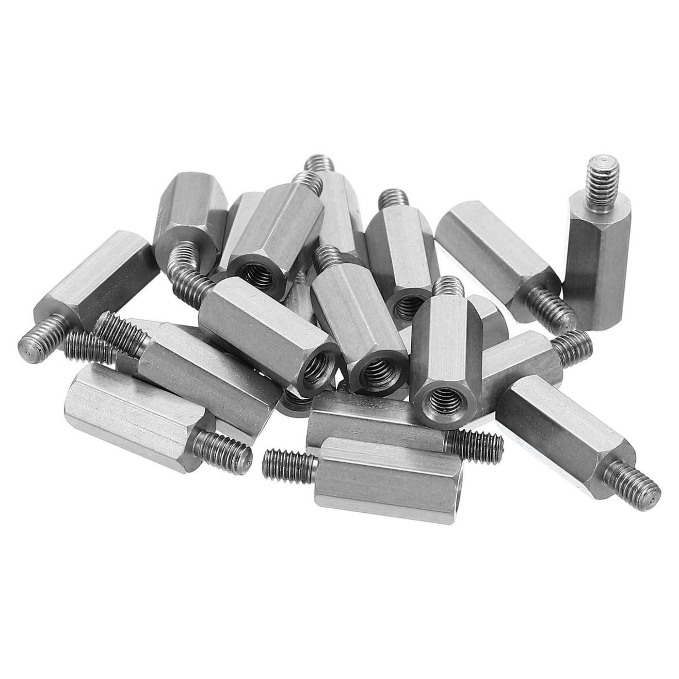 Harfington M2.5x10mm+4mm 20Pack Stecker-Buchse Sechskant Abstandshalter Edelstahl PCB Abstandshalter Schrauben für Hauptplatinen Computer Gehäuse Leiterplatten Elektronik