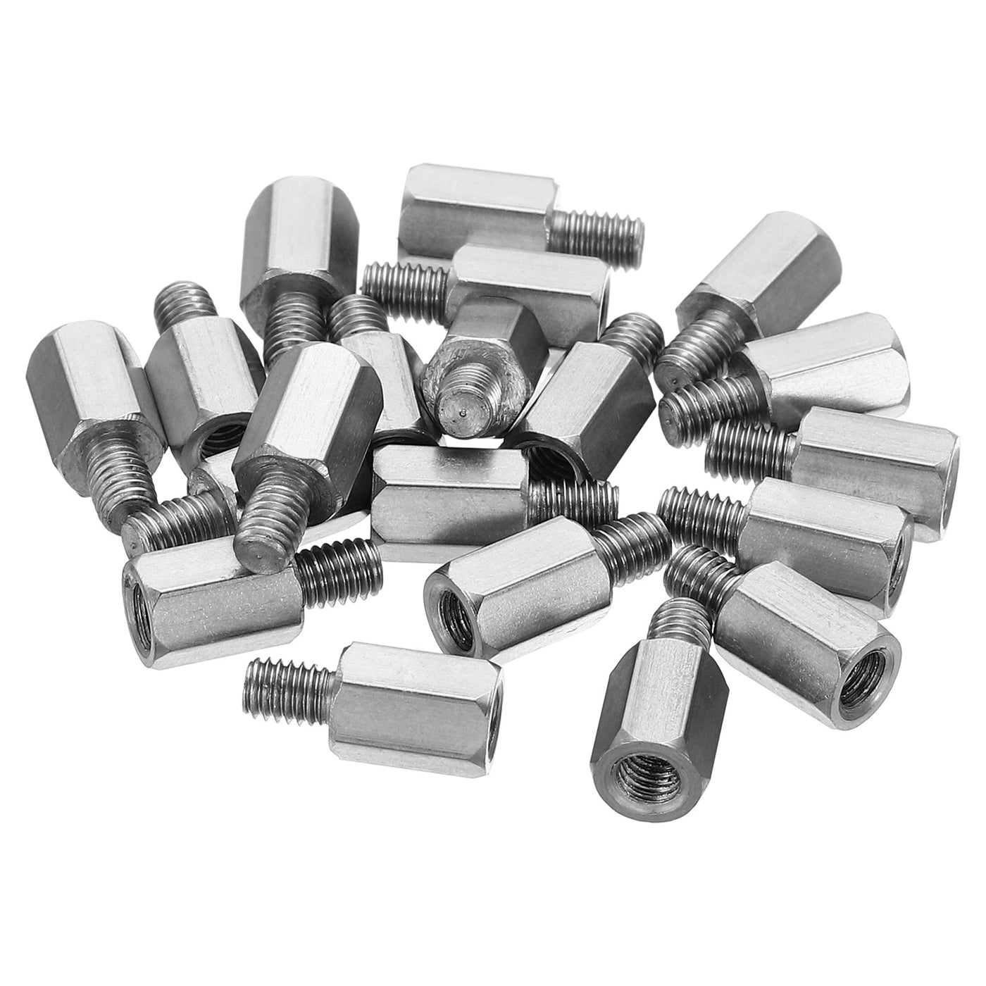 Harfington M3x7mm+4mm 20Pack Stecker-Buchse Sechskant Abstandshalter Edelstahl PCB Abstandshalter Schrauben für Hauptplatinen Computer Gehäuse Leiterplatten Elektronik