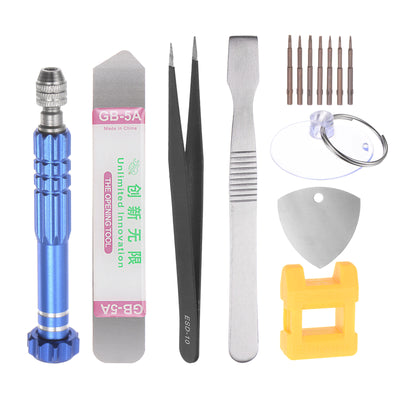 Harfington 13pcs Electronics Repair Kit Multifunctional Mini Screwdriver Set Opening Pry Tool for Phone Watch Eyeglasses Laptop Repair