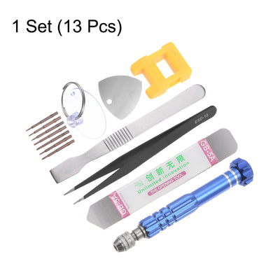 Harfington 13pcs Electronics Repair Kit Multifunctional Mini Screwdriver Set Opening Pry Tool for Repairing Phone Watch Eyeglasses Laptop