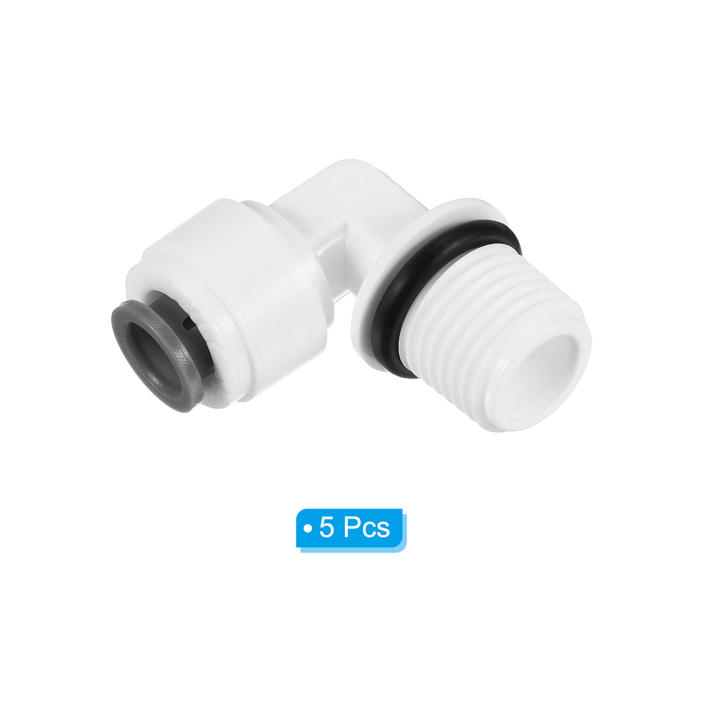 Harfington Push to Connect Fitting Elbow, Male Thread Quick Fittings POM Right Angle Hose Pipe Connector