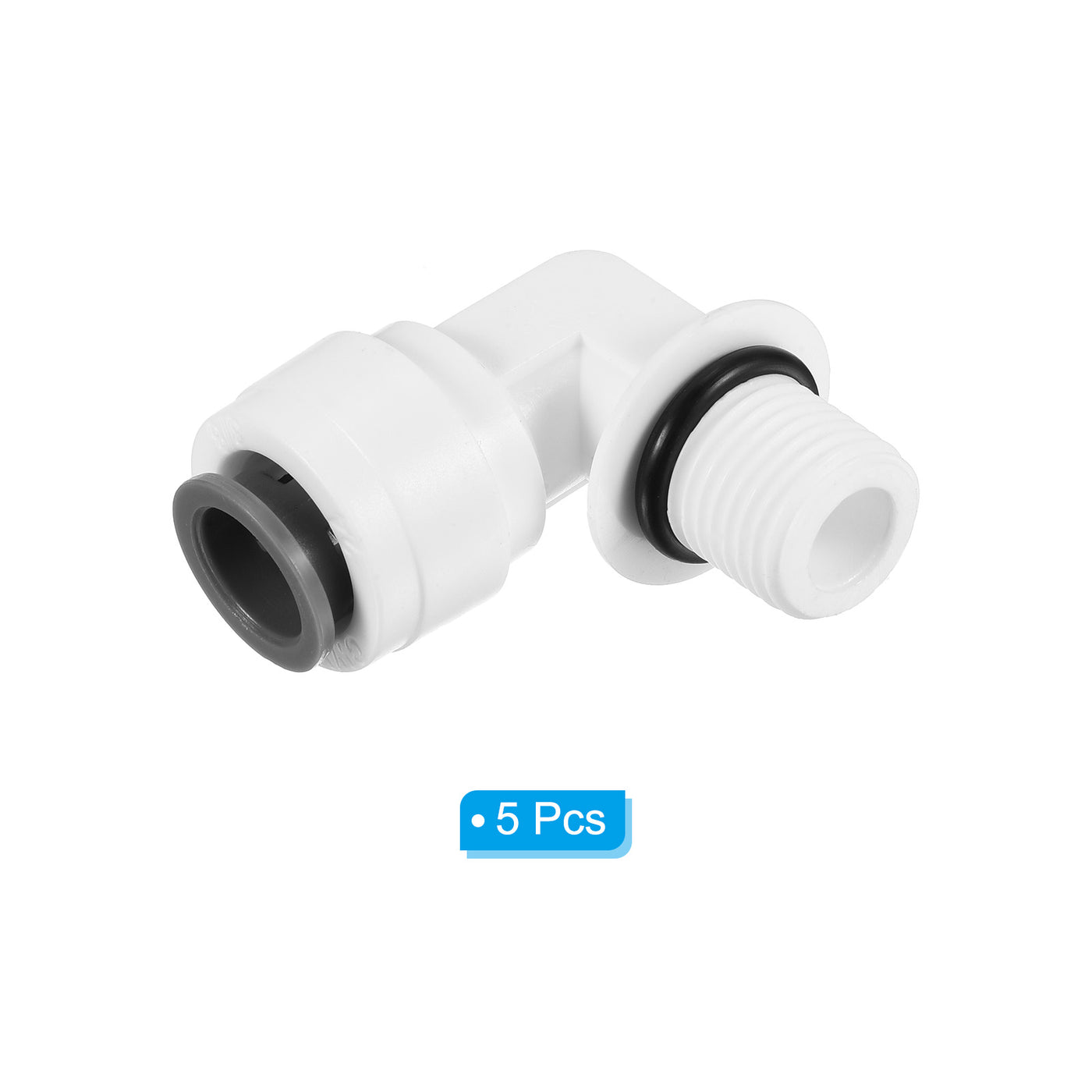 Harfington Push to Connect Fitting Elbow, Male Thread Quick Fittings POM Right Angle Hose Pipe Connector